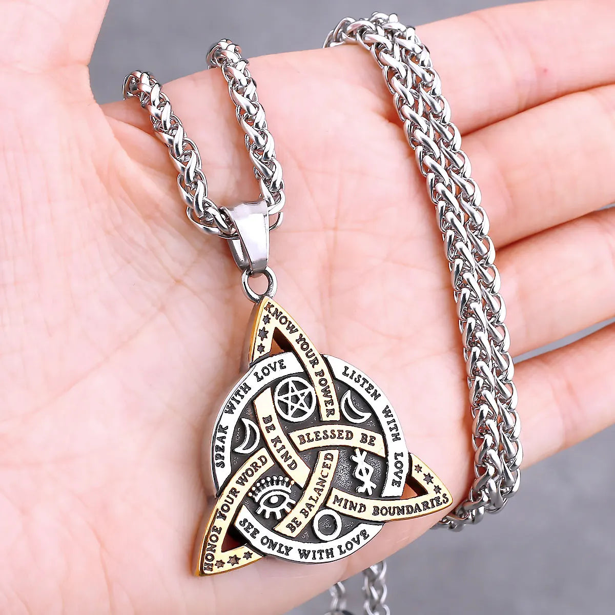 Nordic Vikings Tree of Life Odin Necklace Various Men Celtic Amulet Pendant Stainless Steel Vintage Charm Punk Jewelry Wholesale
