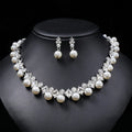 Elegant Pearl & Gemstone Necklace Set
