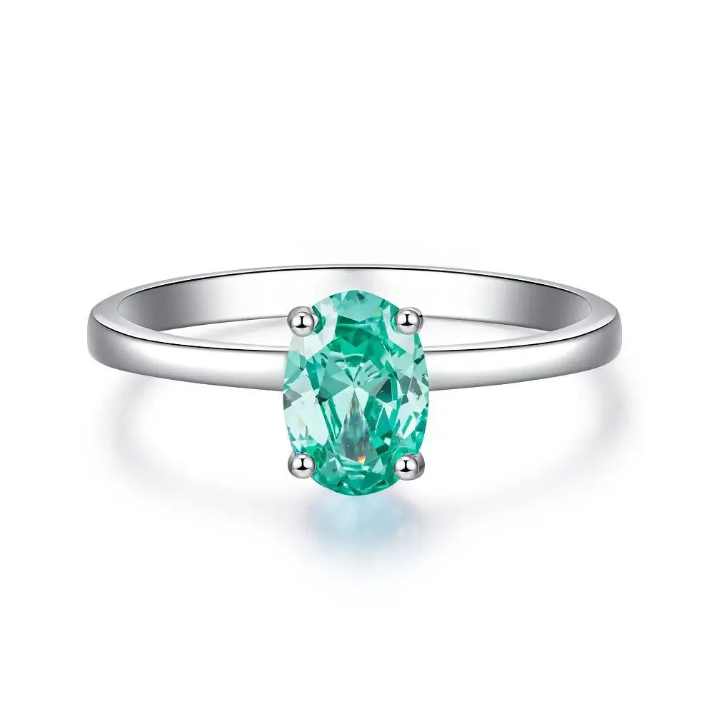 Women's Emerald Ring with High Carbon Diamond & 5A Zircon Pure S925 Silver Ice Flower Cut Wood Color Scheme Jewelry