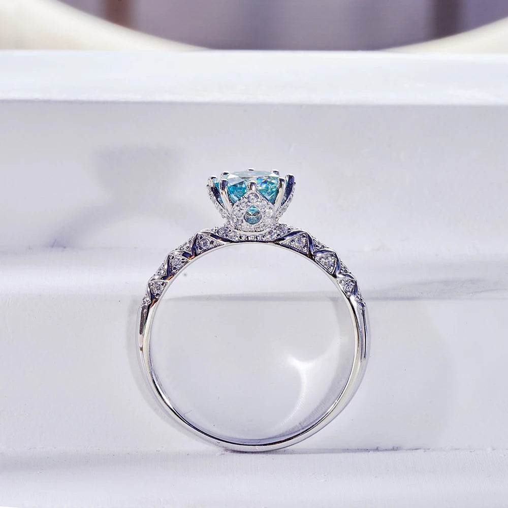 JoyceJelly Luxury 1 Carat D Color VVS Moissanite Jewerly Set For Women S925 Sterling Silver Jewerly Wedding Fine Jewelry Gift