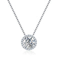 NeeTim 0.5ct 1ct Pink Blue Black Colorful Moissanite Necklaces for Women 925 Sterling Silver Box Chian Pendant Woman's Necklace