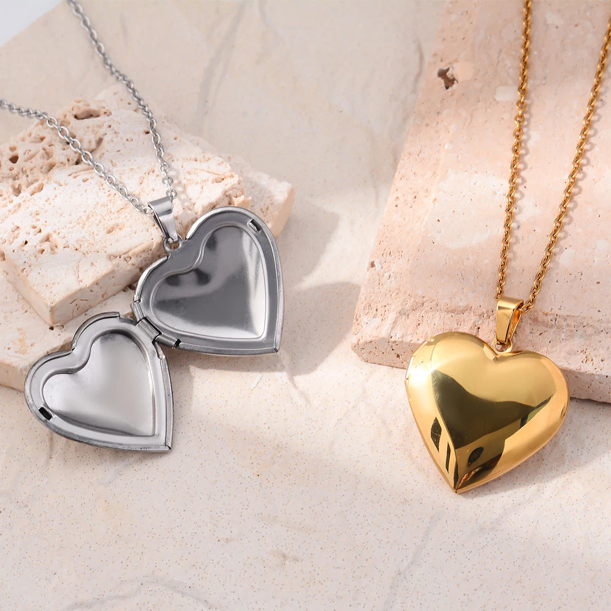 Stainless Steel  Heart Forever In My Heart Photo Picture Memory Frame Locket Pendant Necklace Jewelry Gifts For Lover Dropship