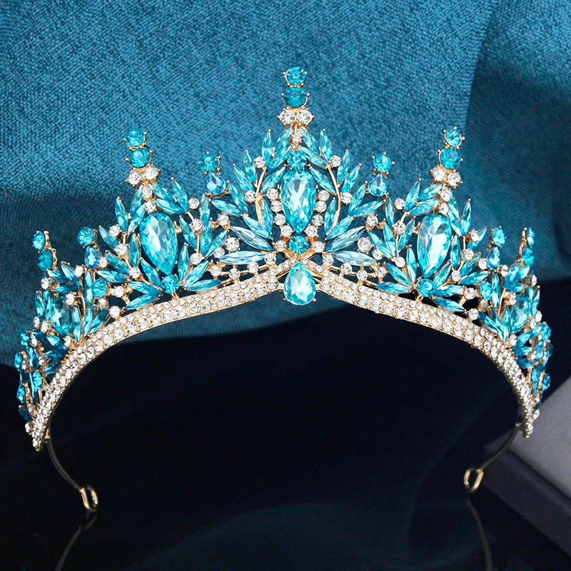 3 pcs Princess Crown Bridal Jewelry Sets Women Tiaras and Necklace Earrings for Wedding Crown Bride Jewelry Set Party Birthday