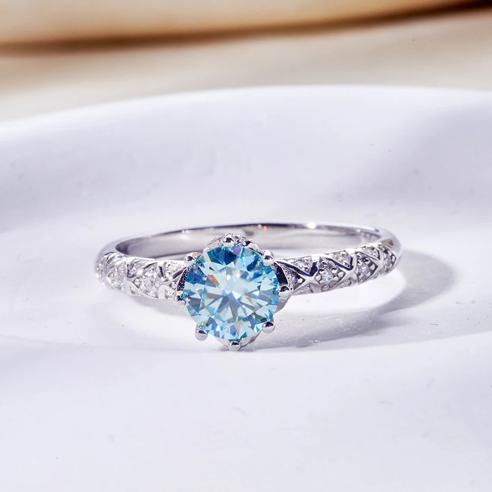 JoyceJelly Luxury 1 Carat D Color VVS Moissanite Jewerly Set For Women S925 Sterling Silver Jewerly Wedding Fine Jewelry Gift